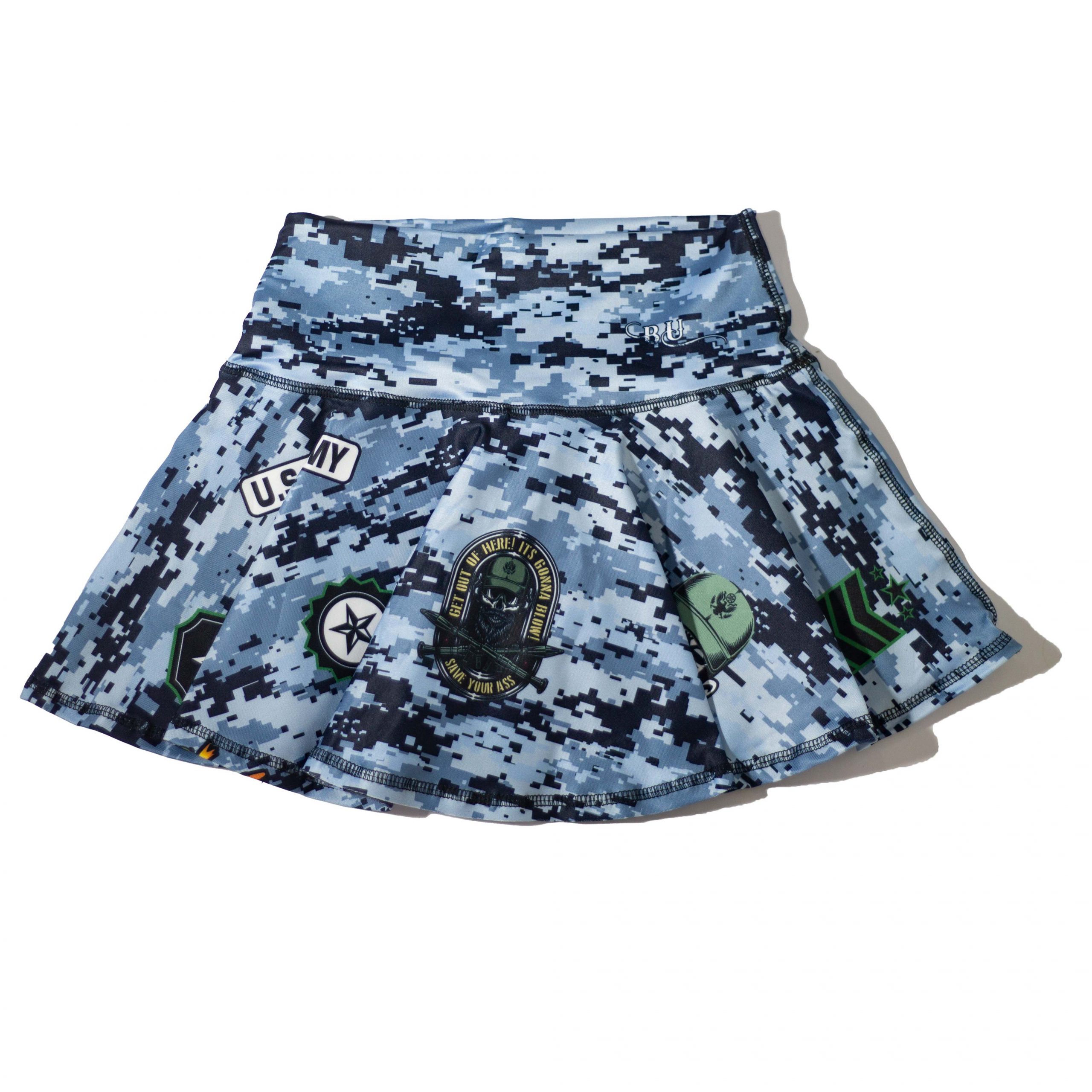 Blue Army Skirt